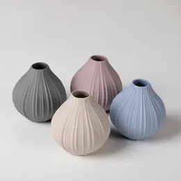 Vases Nordic Mini Set For Home Decor Small Colourful Ribbed Flower Bud Vase Ceramic & Porcelain
