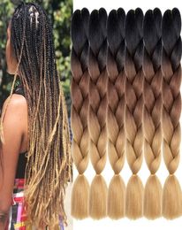 Lans 24 Inch Jumbo Braid Braiding Hair Extensions 100gpcs Synthetic Crochet Box Braids Braid Hair8135809