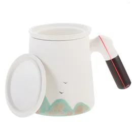 Dinnerware Sets Portable Wooden Handle Tea Cup Office Perculators Ceramic Strainer Ceramics Coffee Mugs