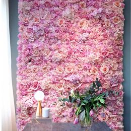 Wreaths 10pcs/lot romantic wedding flower wall for stage or backdrop wedding artificial flower decoration rose hydrangea flower