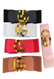 Luxury Brand Belts for Woman PU Leather Digner Stretch Wide Waist Belt 7cm Women Elastic Belt8093175