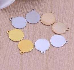 Whole Copper Blank Stamping Tags Charms Round 4 Colours copper round charm pendant for handmade Jewellery DIY parts9613706