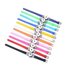 Jelly Glow Bracelets Jewelry 10PcsLot Candy Color Sile Bangles Fit 18Mm Snap Charms Vocheng Gingersnap Bracelet Women Kids Gift N6340222