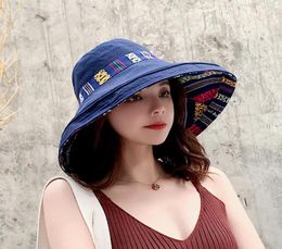 COKK Women Summer Hat Floppy Fisherman Cap Double Sided Sun Hat Female Wide Large Brim Bohemia Sunhat Beach Hat Cap Vacation New 26639453