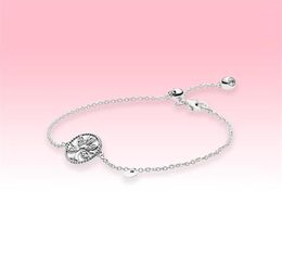 Sparkling Family Tree Slider Bracelet Women Girls Party Jewellery for 925 Sterling Silver Adjustable size Bracelets with Ori236v4410944