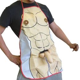 Aprons Funny Aprons Novelty 3D Naked Man Cooking Apron for Fancy Dress For Gift design lovers gift 201007