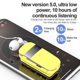 Earphones Best New K53 Mini Wireless Bluetooth Earphone Call Remind Vibration Sport Headphone Clip Headset PK F990 F910 F920