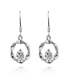 Dangle Chandelier Moissanite Or Natural Ruby Round Flower Drop Earring Per Jewellery 015ct2pcs Gemstone 925 Sterling Silver Fine6584631