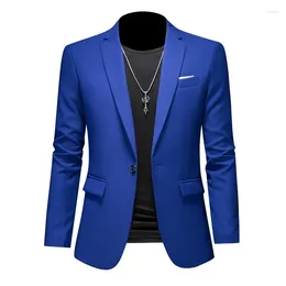 Men's Suits Quality High Business Slim Fit Single Buttons Jacket Men Casual Fashion Luxury Wedding Groom Tuxedo Blazer Coats