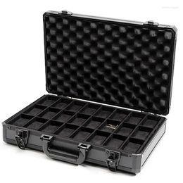 Watch Boxes 18/24Slots Aluminium Tool Storage Display Box Soft Pillow Clock Bracket Collection Cases