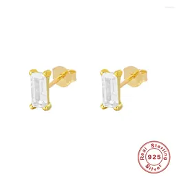 Stud Earrings ROXI Colourful For Women Rectangle Ear Studs Jewellery Unusual Piercing Solid 925 Sterling Silver Pendientes