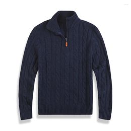 Men's Sweaters Wool Jacket Medium Zip Long Sleeved Sweater Polo Shirt Sweatshirt Autumn And Winter Clothes