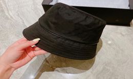 Black Cotton Bucket Hat Cap Summer Holiday comfortable Women Men Triangle Casual Brim Hats White Beach Caps Nice Gifts9209150