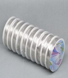 08mm 10 Rolls 4MRoll Silver Tone Copper Tiger Tail Beading Wire steel Jewellery string DIY Jewellery Findings 1728007