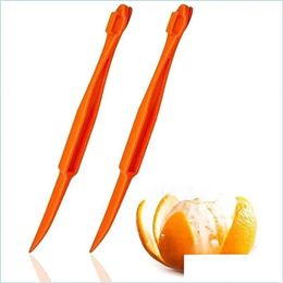 Инструменты для фруктов и овощей Легко открывающиеся инструменты для очистки апельсинов Пластиковые ножи для кожуры лимона и цитрусовых Овощерезка Фрукты Кухонные гаджеты FY4072 ss0116