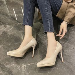 Dress Shoes Women's Summer Footwear Stripper For Woman 2024 Sandals Evening Platform Pointed Toe Super High Heel Block Chunky Heels 39