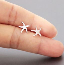 Everfast New Tiny Star Fish Earring Stainless Steel Earrings Studs Fashion Nautical Starfish Ear Jewellery Gift For Women Girls Kids6503155