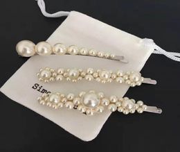 New arrival Brand designer Women Hair Clip Pearl Barrettes Fashion Hair Accessories for Gift Party2979896