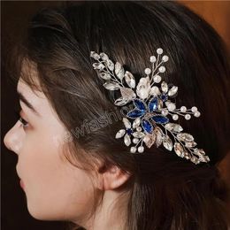 Rhinestone Pearl Bridal Hair Clip Headbands Accessories Jewelry Wedding Bride Crystal Tiaras Pearl Rhinestone Wedding Hair Combs