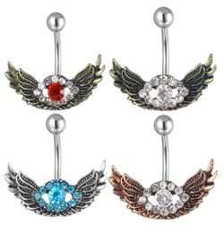 D0736 Wing Belly Navel Stud Mix Colors0123456789109754448