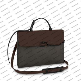 M30591 ROBUSTO BRIEFCASE Designer Men bag Messenger Purse Cowhide khaki Green Black portfolio attache case tote Handbag ShoulderBa214J