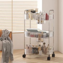 Bathroom Organiser Shelves Kitchen Home Large Capacity Storage Rack Acryl Cart Corner Cosmetic Skincare Shapoo Kids Toys Holder 231225