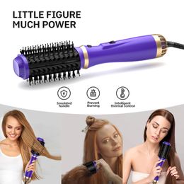 Dryers 1200W One Step Hair Dryer Volumizer Hot Comb Electric Straightener Brush Smoothing Rotating Hair Curler Brush Blow Dryer Comb