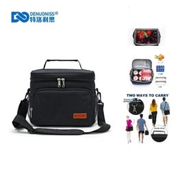 DENUONISS Portable Office Lunch Bag Waterproof Tote Cooler Handbag Insulated Thermal Bag For Food Bento Pouch Dinner Container 231226