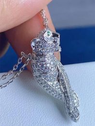 Luxusmarke voller Diamant-Panther-Halskette, grüne Augen, glänzender Zirkon, Leoparden-Anhänger, Damen-Halsband 6988005