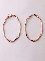 FashionNew Large Brass Circle Hoop Earrings Christmas Gifts for Girls and Ladies Big ed Round Hoops Boutique Jewellery 51313783