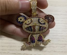 Hip Hop Iced Out Frog Pendant Necklaces For Men Women Charm Chain Jewelry Gifts Full Micro Pave Zircon Necklace4846522