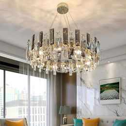 Chandeliers Light Luxury Crystal Chandelier Living Room Postmodern Simple Hall Dining Master Bedroom Fixtures