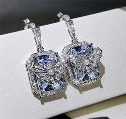 Choucong Classic Women Fashion Jewelry 925 Sterling Silver CZ Crystal Diamond Butterfly Earring Party Wedding Dangle Earring For L5453010