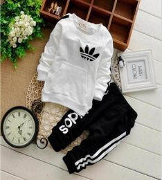 High quality Baby Boy Clothes sets Autumn Casual Baby Girl Clothing Suits Child Suit SweatshirtsSports pants Spring Kids Set 02T8254266