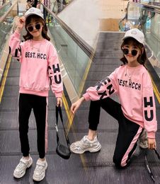 Fashion Kids Girl Clothing 4 6 8 10 12 Year Old Spring Autumn New Sports TwoPiece Outfits Children039s College Wind Leisure Se2613703