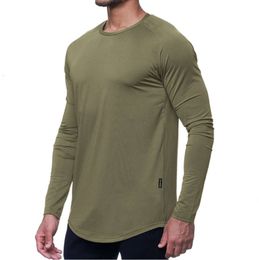 Lu Men Yoga Outfit Sports Long Sleeve T-shirt Mens Sport Style Tight Training Fitness Clothes Elastic Quick Dry Wear The same model for Internet celebrities 110