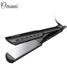 Professional Titanium Flat Iron Hair Straightener Instant Heating Adjustable Straightening Iron Steamer Hair Styling Tool Black3283070