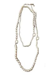 Popular fashion pearl sweater chain Beaded necklace for women Party Wedding jewelry for Bride with box HB5217137882
