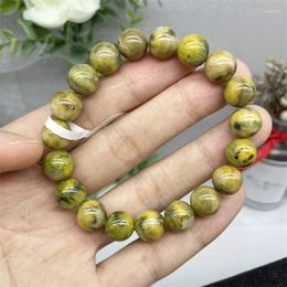 Link Bracelets Natural Jasper Round Bead Bracelet Reiki Healing Feng Shui Crystals Home Decoration Handicraft 10mm