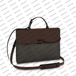 M30591 ROBUSTO BRIEFCASE Designer Men bag Messenger Purse Cowhide khaki Green Black portfolio attache case tote Handbag ShoulderBa220w