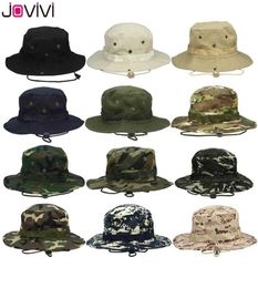 Jovivi Outdoor Boonie Hat Wide Brim Breathable Safari Fishing s UV Protection Foldable Military Climbing Summer s Caps 2201142979510