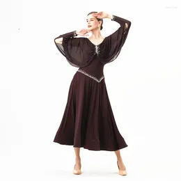 Stage Wear Ballroom Dance Dress Women Tango Waltz Foxtrot Dancing Clothes Female Competition Costume Modern B22107