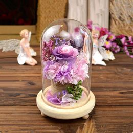 Bottles 2sets/pack 12 22cm Three Leg Log Base Glass Dome Vase Home Decoration Transparent Cover Friend Gift Wedding Live Prop