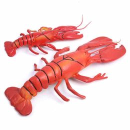 Simulation Animal Plastic Size Lobster Crab Seafood Model Cabinet Supermarket Display el Decorations Props Pretend Sea Life 231225