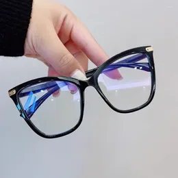 Sunglasses Cat's Eye Blue Light Blocking Glasses Women Men Optical Computer Eyewear Radiation Protection Oversize Spectacle