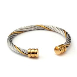 Classic Stainless Steel Chain Link Cuff Bracelets Men Women OL Jewellery Twine Power Charm Sporty Wristband Bangles7077802