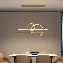 Chandeliers Modern LED Pendant Lighting Fixtures For Living Dining Room Kitchen Restaurant Bar Decor Hanging Lamp Gold Black