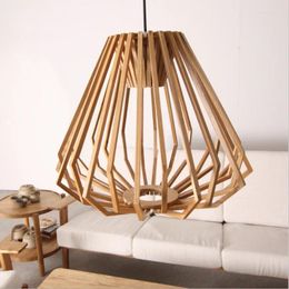 Chandeliers Nordic Radcliff Wooden Claw Pendant Lamp Design Cage Light For Living Room Study Indoor Home Decor Country Style