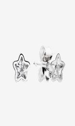 Cute Women Girls little stars Stud Earring CZ diamond summer Jewellery for 925 Sterling Silver Sparkling Earrings with Original box2227916