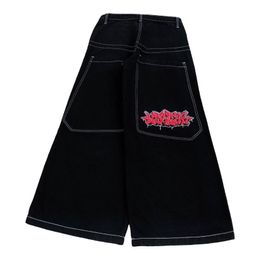 Men's Jeans JNCO Y2k Harajuku Hip Hop Poker Graphic Retro Blue Baggy Denim Pants Mens Womens Gothic High Waist Wide Trou 134